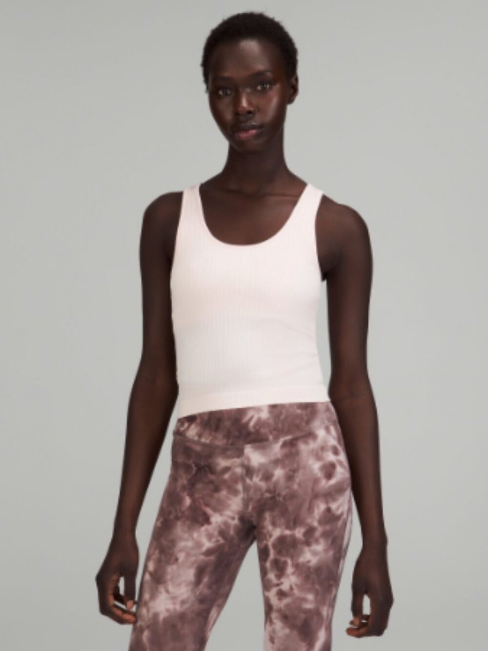 Lululemon - Ebb to Street Cropped Tank Top - Size 10 - Strawberry Milkshake